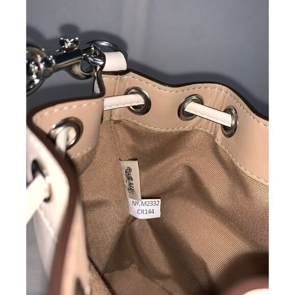Coach Mini Bucket Bag Chalk Silver CR144 NO LONG STRAP - Picture 8 of 12